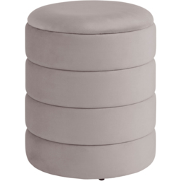 GFW Klara Grey Soft Velvet Storage Stool - Size: 43 x 36 x 36cm - Wilko - thumbnail 3