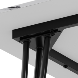 Living and Home 4 Seater Marble Effect Dining Table Grey and White - White + Black - Wilko - thumbnail 4