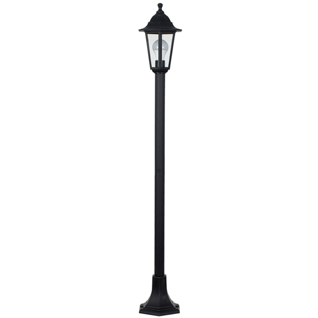 ValueLights Mayfair Black Warm White Bulb Bollard Light with - Size: 120 x 17 x 16.5cm - Wilko - image 1