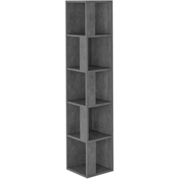 Decortie Piano Retro Grey Modern Corner Tall Bookcase - Size: 5 Shelf - Wilko - thumbnail 3