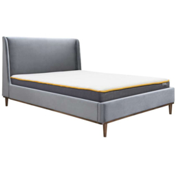 Birlea Lincoln Double Plush Velvet Bed Frame with Headboard - Grey - Wilko - thumbnail 3