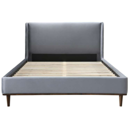 Birlea Lincoln Double Plush Velvet Bed Frame with Headboard - Grey - Wilko - thumbnail 4