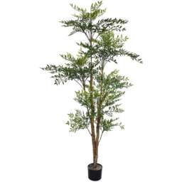 Leaf Nandina Artificial Tree in Pot 5ft - Size: 165 x 90 x 90cm - Green - Wilko - thumbnail 1