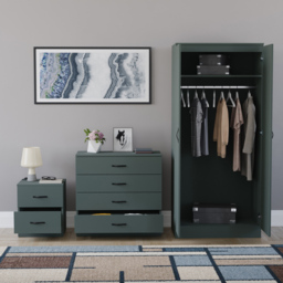 VIDA DESIGNS Riano Green 3 Piece Bedroom Furniture Set - Jasper Green - Wilko - thumbnail 4