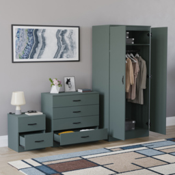 VIDA DESIGNS Riano Green 3 Piece Bedroom Furniture Set - Jasper Green - Wilko - thumbnail 6