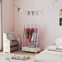 AIYAPLAY Pink Baby Clothing Rack with Hangers - Size: 98.5 x 41 x 63cm - Wilko - thumbnail 4