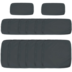 Outsunny Dark Grey Garden Rattan Sofa Cushion Cover 14 Pack - Size: 14 Piece - Wilko