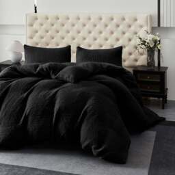 Groundlevel Double Winter Warm Black Soft Teddy Fleece Duvet Set - Size: 200 x 200 x 200cm - Wilko