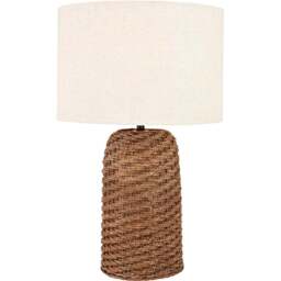 Pacific Lifestyle Andros Brown Woven Seagrass Table Lamp - Wilko - thumbnail 1
