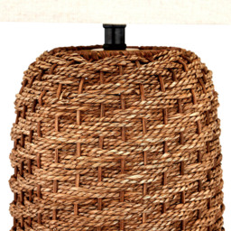 Pacific Lifestyle Andros Brown Woven Seagrass Table Lamp - Wilko - thumbnail 4