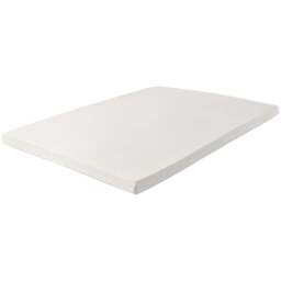Starlight Beds Super King Size Memory Foam Mattress Topper with Elastic Straps 1 inch - White - Wilko