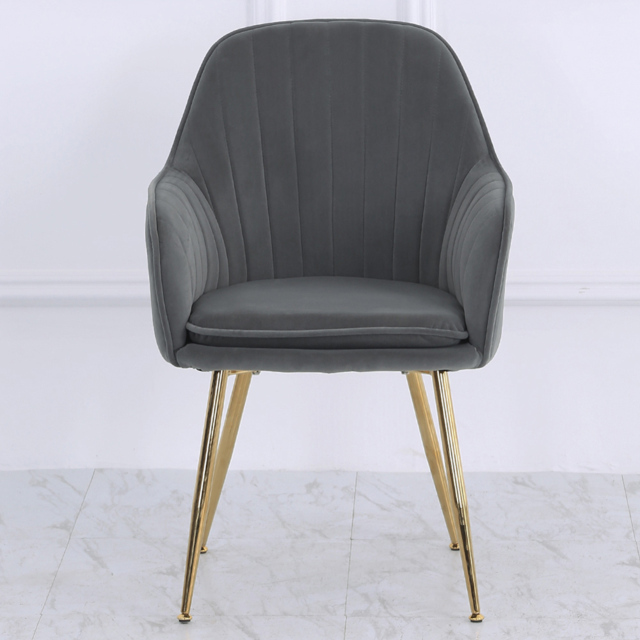 Living and Home Set of 2 Grey Modern Velvet Upholstered Dining Chair - Size: 83 x 57.5 x46 - Wilko - image 1