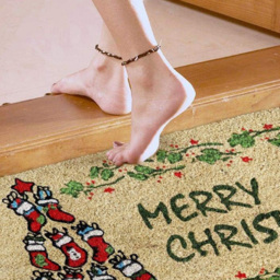Coco & Coir Socks Xmas Coir Door Mat 45 x 75cm - n/a - Coco & Coir ® - Wilko - thumbnail 5
