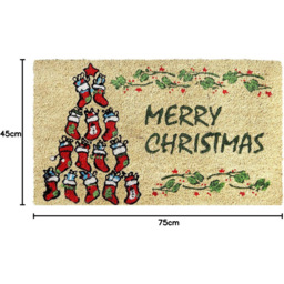 Coco & Coir Socks Xmas Coir Door Mat 45 x 75cm - n/a - Coco & Coir ® - Wilko - thumbnail 7