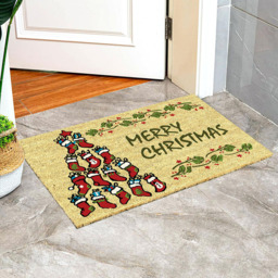 Coco & Coir Socks Xmas Coir Door Mat 45 x 75cm - n/a - Coco & Coir ® - Wilko - thumbnail 3
