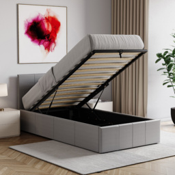 VIDA DESIGNS Lisbon Single Grey Ottoman Faux Leather Bed Frame - Wilko - thumbnail 5