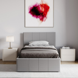 VIDA DESIGNS Lisbon Single Grey Ottoman Faux Leather Bed Frame - Wilko - thumbnail 4