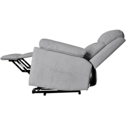 Living and Home Grey Chenille Push Back Recliner Armchair with Footrest - Size: 102 x 75 x 150cm - Wilko - thumbnail 5