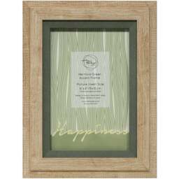 Hertford Green Accent Frame - Natural/6x4in - Size: A6 - The Port. Co Gallery - Wilko - thumbnail 1