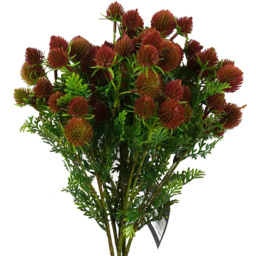 Leaf Red Craspedia Single Stem Artificial Flower 6 Pack - Size: 55 x 15 x 15cm - Wilko