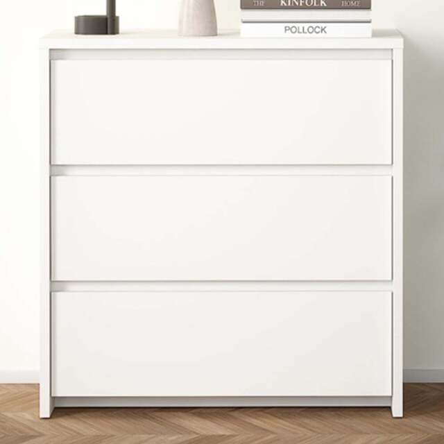 Florence Next 3 Drawer White Chest of Drawers - Furniture To Go - Wilko - image 1