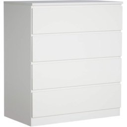 Home Source Lugano 4 Drawer White Chest of Drawers - Wilko - thumbnail 3
