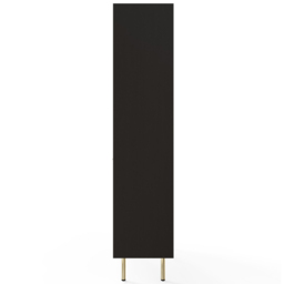 GFW Nervata 2 Door 5 Shelf Black and Gold Ribbed Tall Shelving Unit - Wilko - thumbnail 6