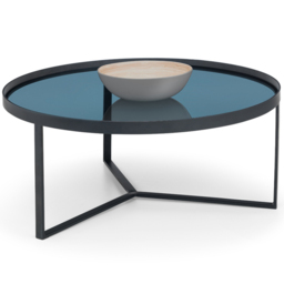 Julian Bowen Smoked Glass Loft Coffee Table - Size: 90 x 90 x 40cm - Black - Wilko - thumbnail 7