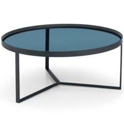 Julian Bowen Smoked Glass Loft Coffee Table - Size: 90 x 90 x 40cm - Black - Wilko - thumbnail 3