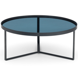 Julian Bowen Smoked Glass Loft Coffee Table - Size: 90 x 90 x 40cm - Black - Wilko - thumbnail 4