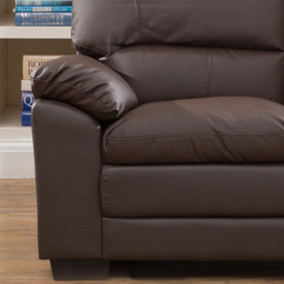 Genoa 2 Seater Brown Bonded Leather Sofa - Artemis Home - Wilko - thumbnail 4
