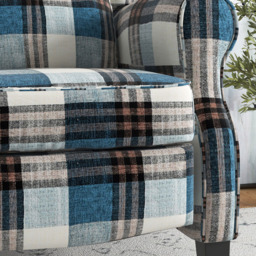 Portland Blue Wingback Reclining Chair - Size: Single - Wilko - thumbnail 4
