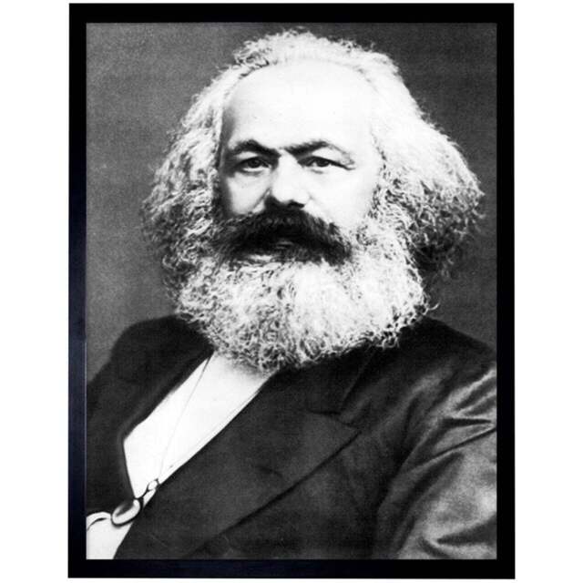 Artery8 Political Theorist Philosopher Karl Marx Photo Framed Wall Art Print 30 x 41cm - Size: 43.3 x 33.3 x 1.5cm - Black - Wilko - image 1