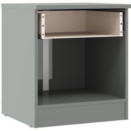 Seconique Denver Single Drawer Grey Gloss Bedside Table - Wilko - thumbnail 6