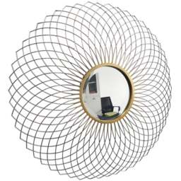 Acacia Home Modern Flower Shaped Wall Mirror 85cm - Size: 85 x 85cm - Multi - Wilko - thumbnail 1