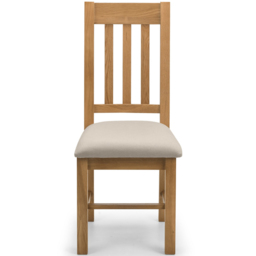 Julian Bowen Hereford Set of 2 Taupe and Oak Dining Chair - Wood - Wilko - thumbnail 5