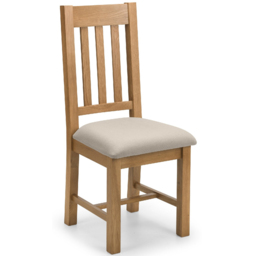 Julian Bowen Hereford Set of 2 Taupe and Oak Dining Chair - Wood - Wilko - thumbnail 4