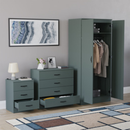 Vida Designs Riano Green 3 Piece Bedroom Furniture Set - Jasper Green - Wilko - thumbnail 6
