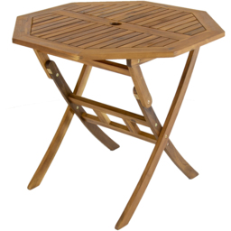 Charles Bentley Acacia 4 Seater Octagonal Foldable Table - Cream - Wilko - thumbnail 3
