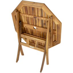 Charles Bentley Acacia 4 Seater Octagonal Foldable Table - Cream - Wilko - thumbnail 5