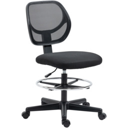 Portland Black Mesh Swivel Standing Desk Office Chair - Size: 59 x 61 x 113cm - Wilko - thumbnail 3