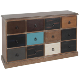 Pacific Lifestyle Loft 12 Drawer Multicolour Pine Wood Chest of Drawers - Wilko - thumbnail 3