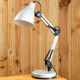 Premier Housewares Finley Silver Desk Lamp - Size: 16 x 18 x 47cm - Wilko - thumbnail 3
