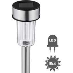 tectake 24 Pack Silver LED Garden Solar Spike Light - Size: 37 x 4.7 x 4.7cm - Wilko - thumbnail 4