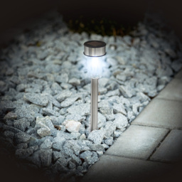 tectake 24 Pack Silver LED Garden Solar Spike Light - Size: 37 x 4.7 x 4.7cm - Wilko - thumbnail 3