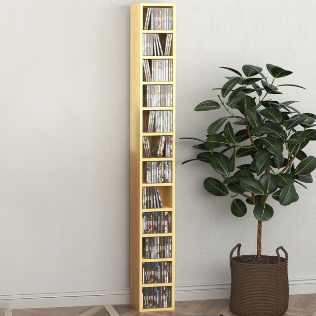 Portland 12 Tier Media Shelf Unit - Size: 12 Shelf - Brown - Wilko - image 1