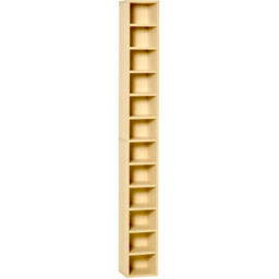 Portland 12 Tier Media Shelf Unit - Size: 12 Shelf - Brown - Wilko - thumbnail 3