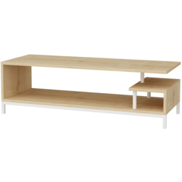 Decorotika Reilly 2 Shelf White and Sapphire Oak TV Unit - Size: 38 x 120 x 45cm - Multi - Wilko - thumbnail 3