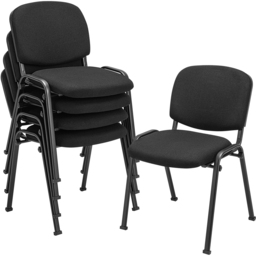 Costway Set of 5 Black Upholstered Office Chair - Wilko - thumbnail 3