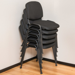 Costway Set of 5 Black Upholstered Office Chair - Wilko